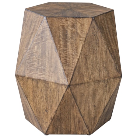 Honey Geometric Accent Table