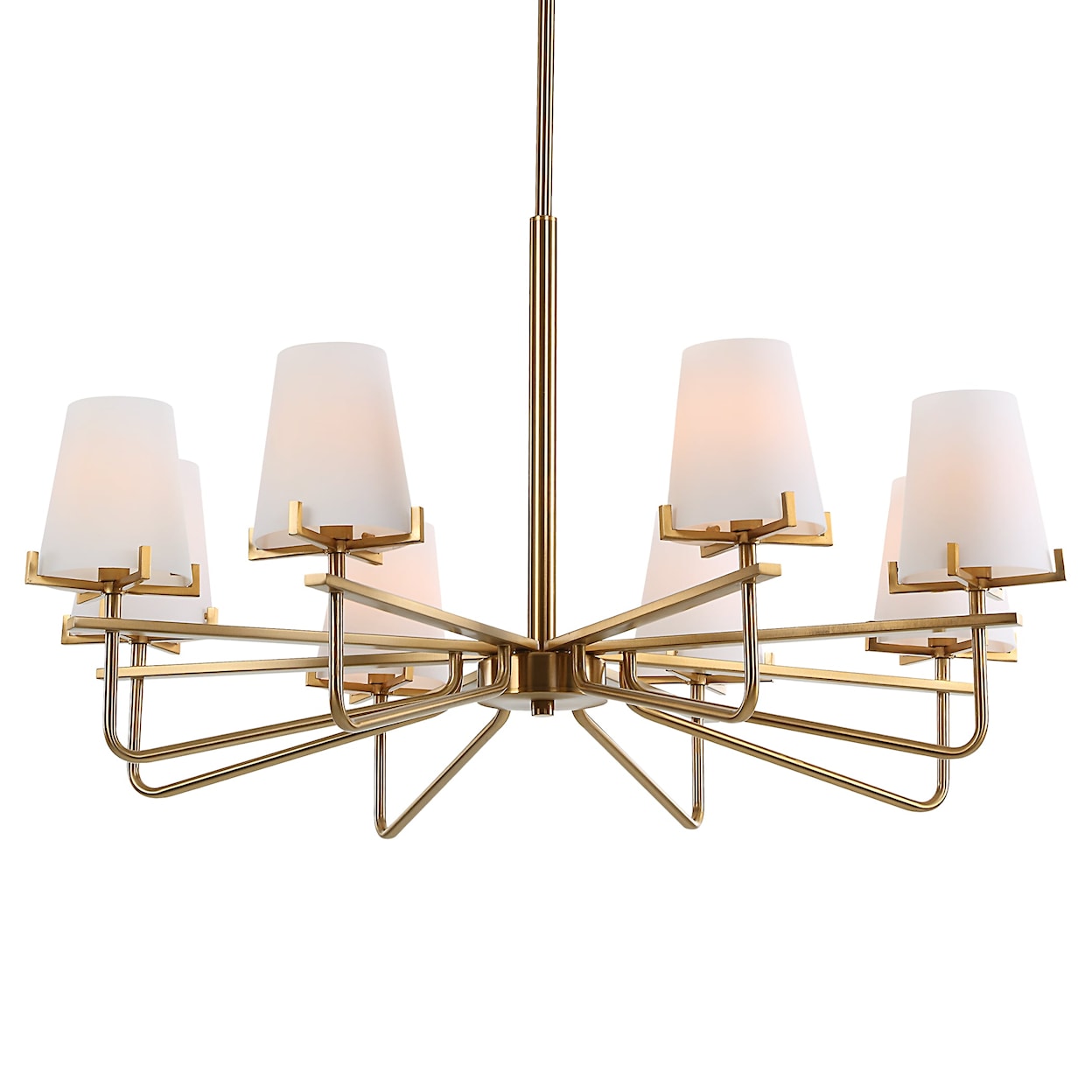 Uttermost Lassen Lassen 8 Light Brass Chandelier