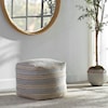 Uttermost Accent Furniture - Ottomans Mesick Handwoven Gray Pouf