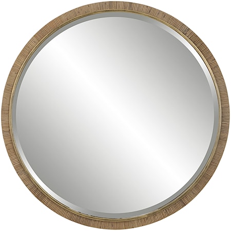 Paradise Round Rattan Mirror