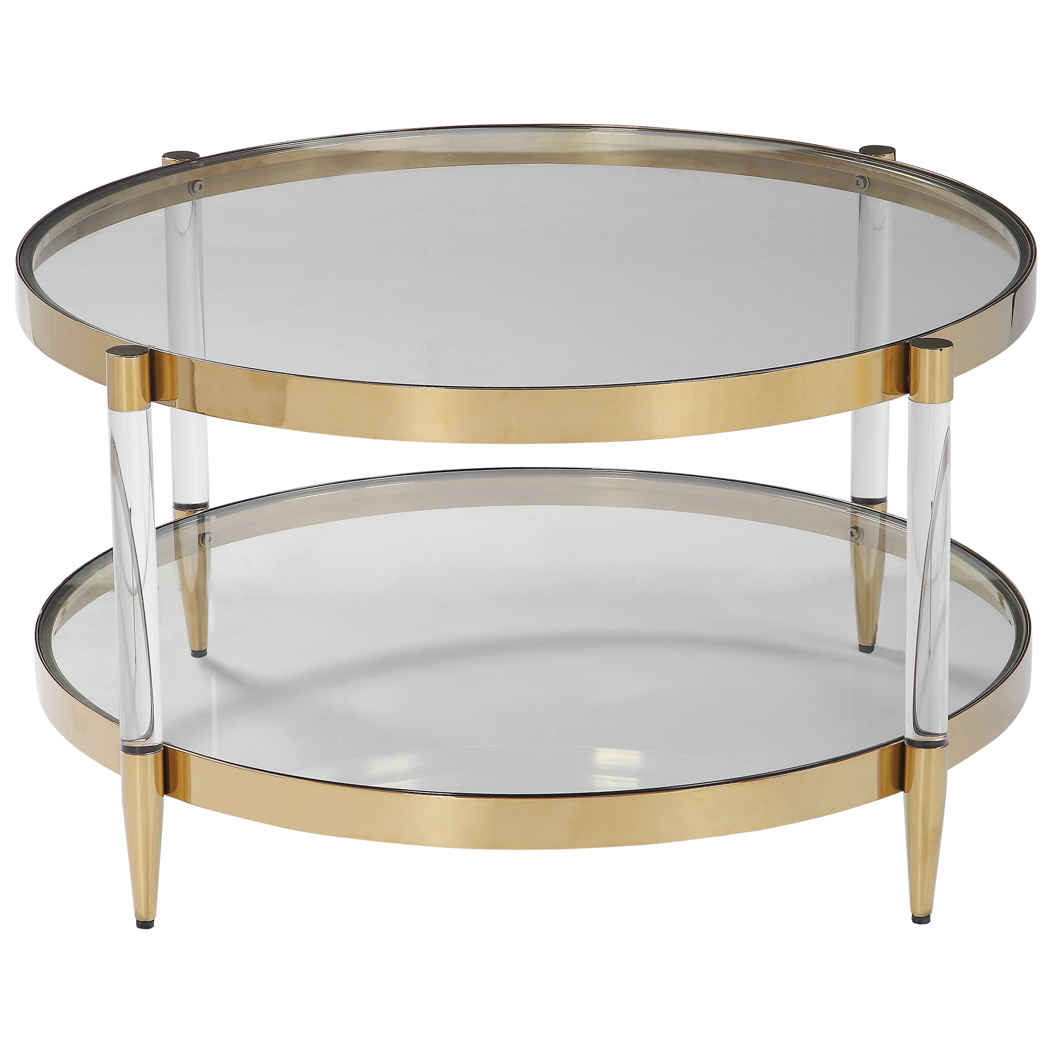 uttermost graciano glass accent table 24516