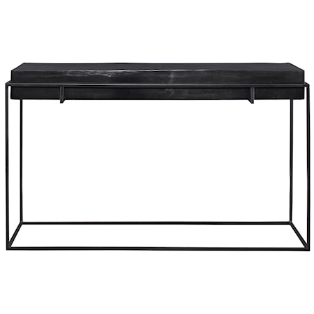 Telone Modern Black Console Table