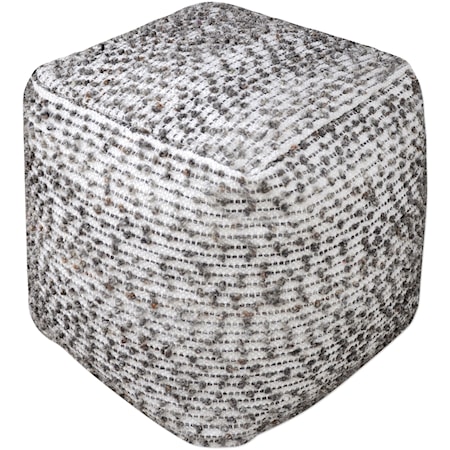 Valda Linen Wool Pouf