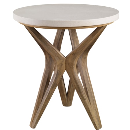 Marnie Limestone Accent Table