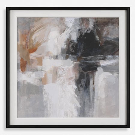 Wings Neutral Abstract Framed Print