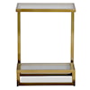 Uttermost Musing Musing Brushed Brass Accent Table