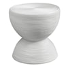 Uttermost Bongo Bongo White Rattan Side Table