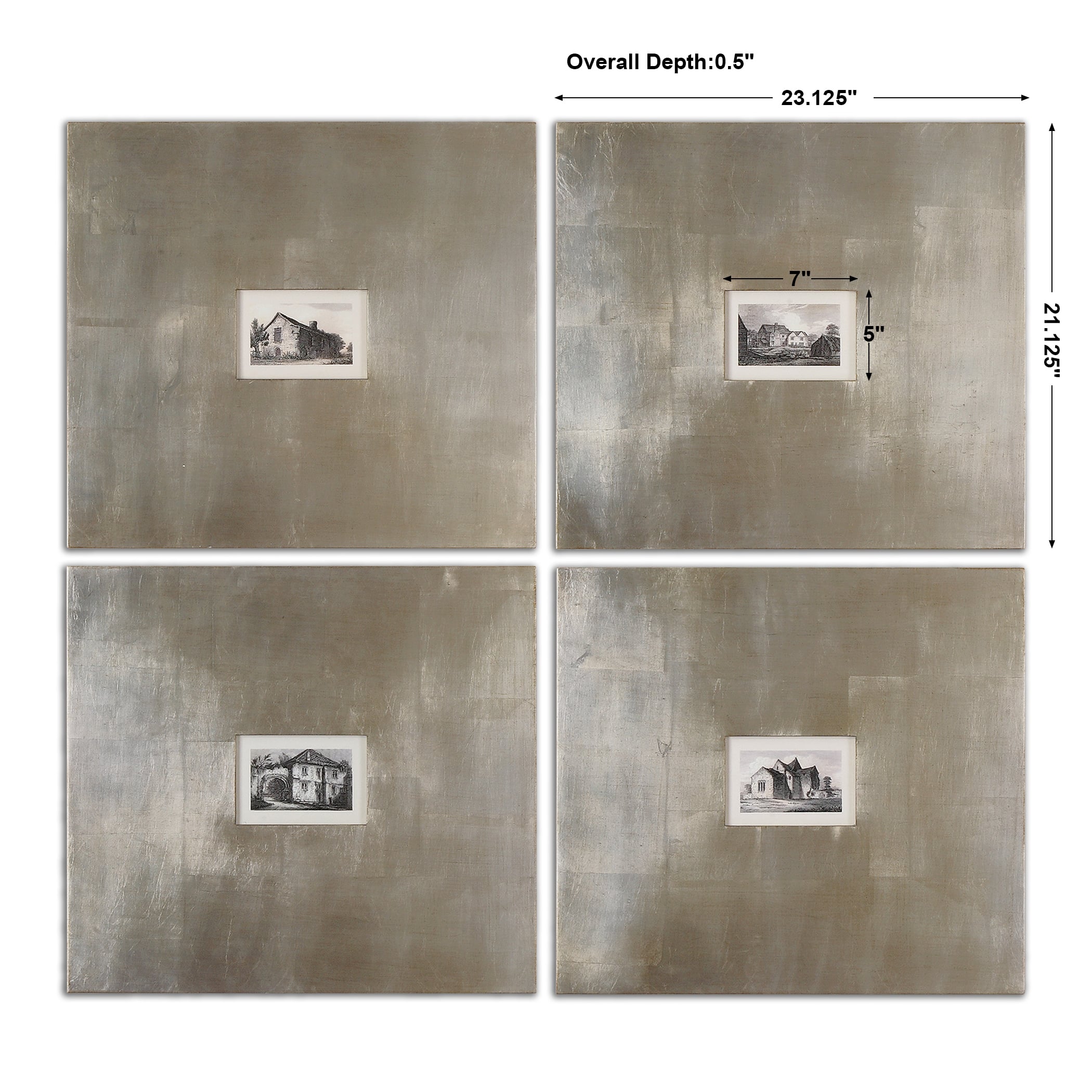 Uttermost Framed Prints Historical Buildings Set of 4