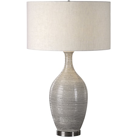 Dinah Gray Textured Table Lamp