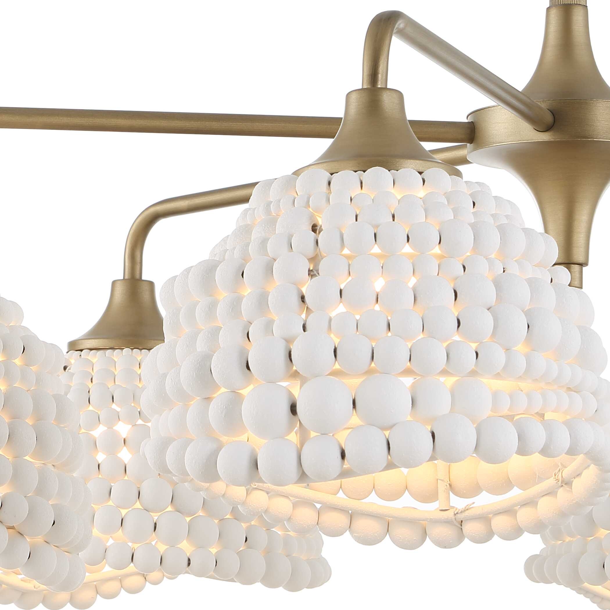 Uttermost Biddeford Biddeford 6 Light White Beaded Pendant