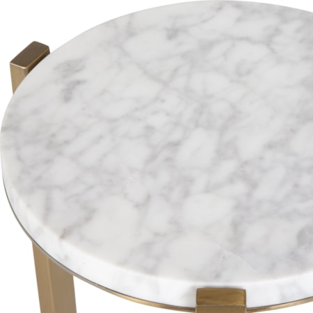 Pietra Carrara Marble Drink Table