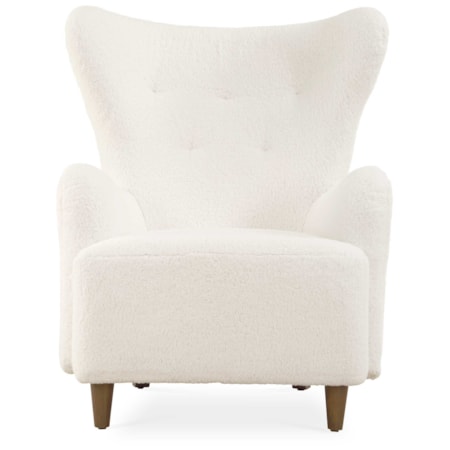 Ingel White Wingback Armchair