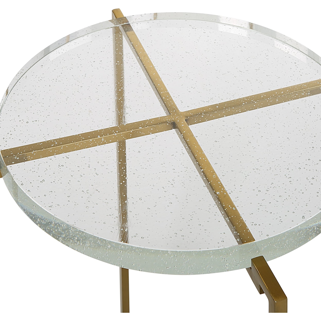 Uttermost Star-crossed Star-crossed Glass Accent Table