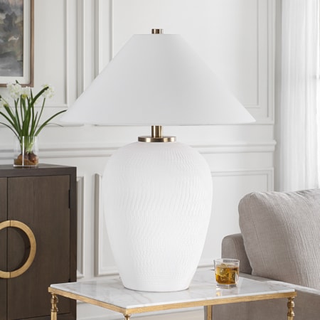 Merriton Matt White Table Lamp