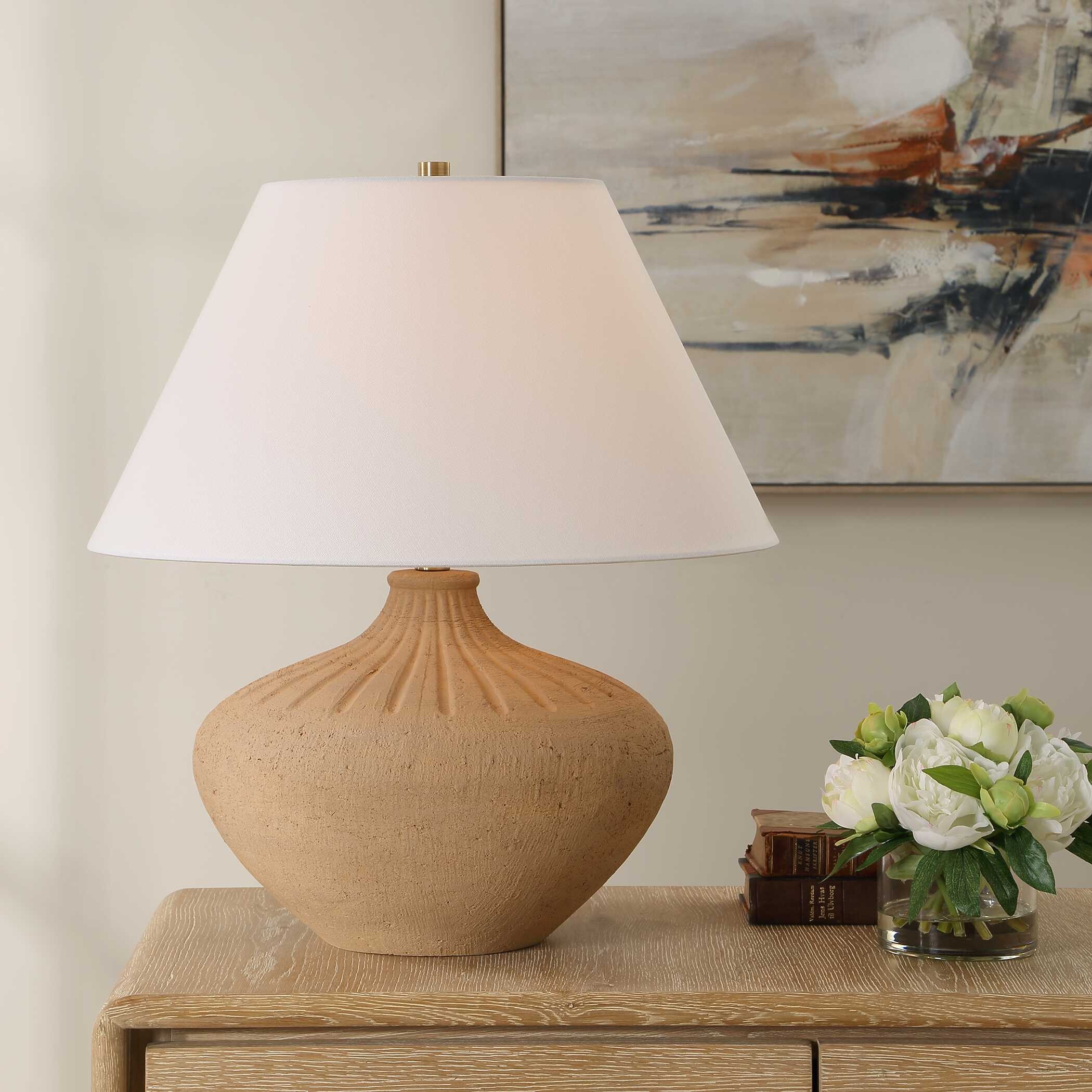 Eldon Terracotta Table Lamp