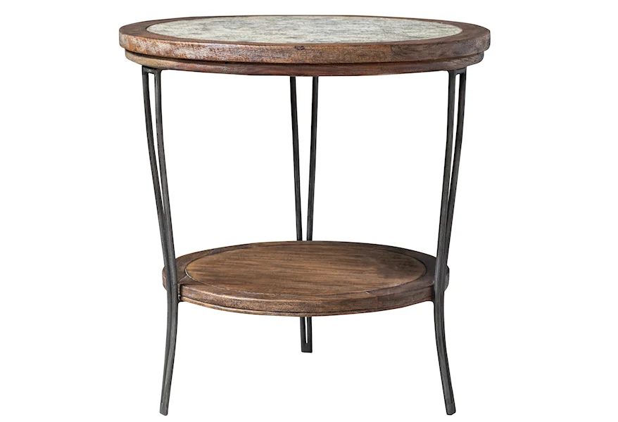Accent Furniture - Occasional Tables Saskia Round Side Table by Uttermost at Factory Direct Furniture