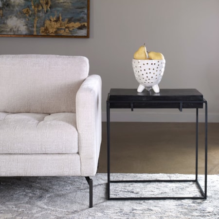 Telone Modern Black Side Table