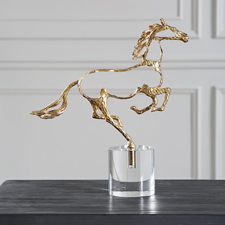 Gallop Gold Sculpture