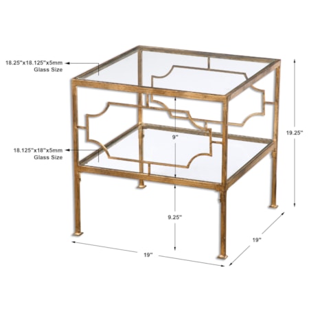 Genell Gold Cube Table