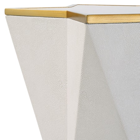 Capella White Accent Table