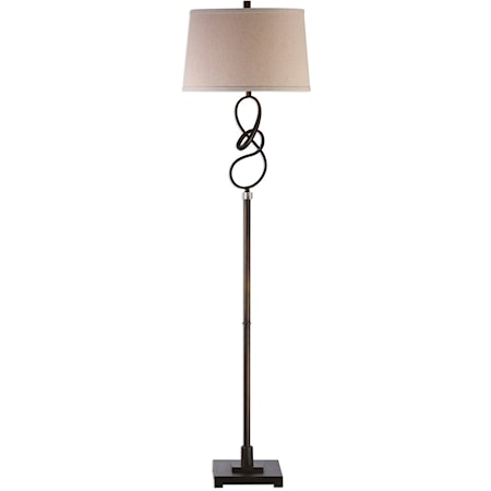 Tenley Twisted Bronze Floor Lamp