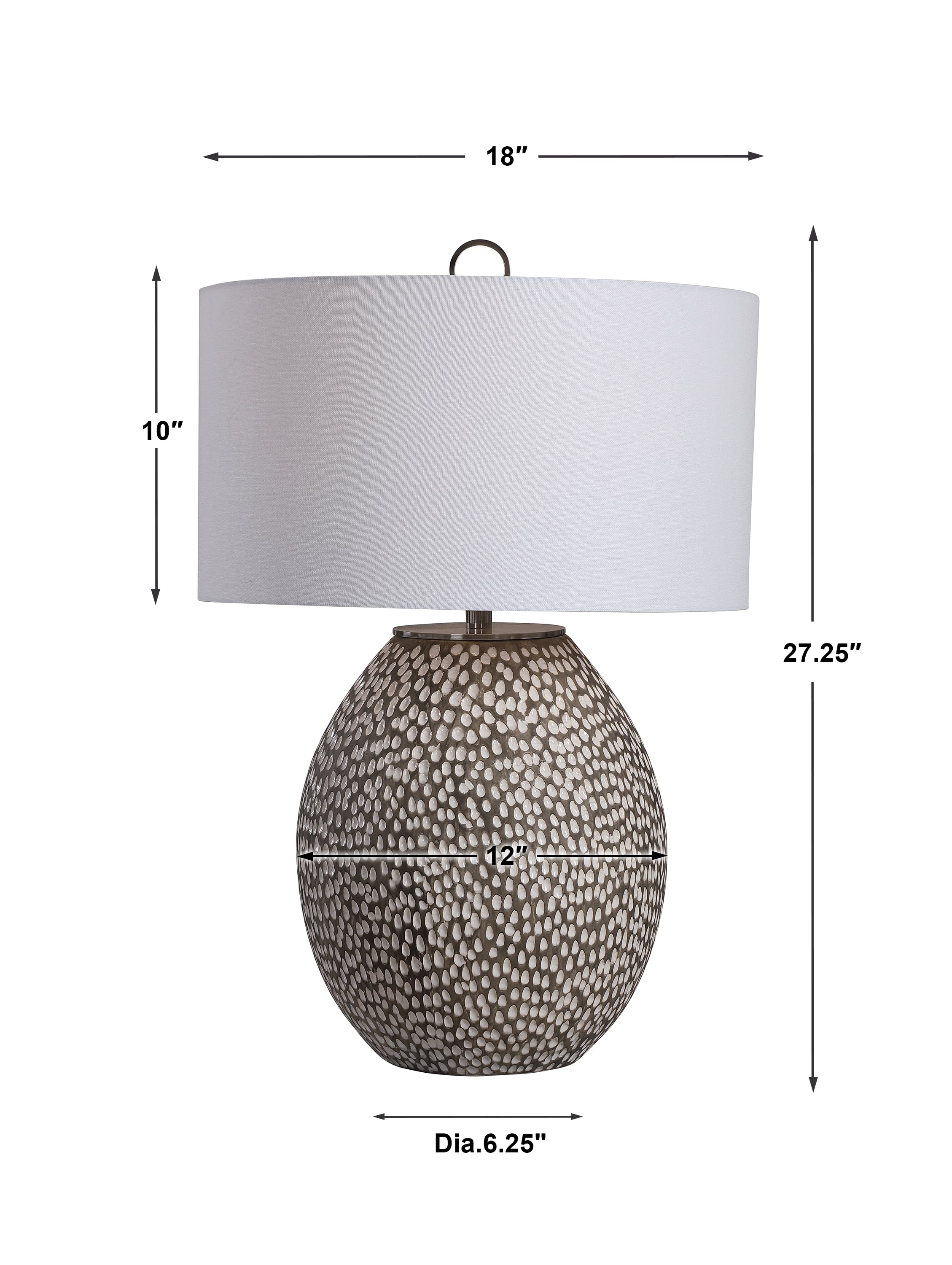 Uttermost Table Lamps Cyprien Gray White Table Lamp