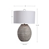 Uttermost Table Lamps Cyprien Gray White Table Lamp