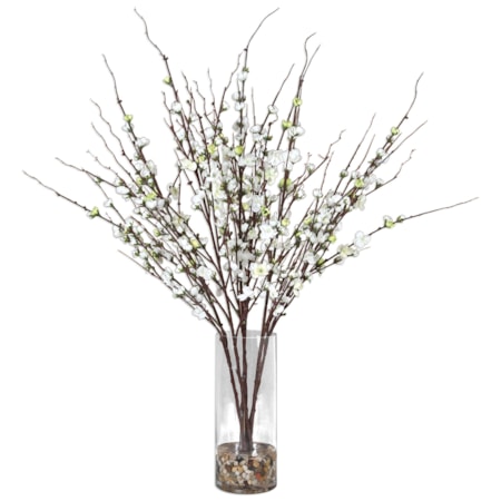 Quince Blossoms Silk Centerpiece