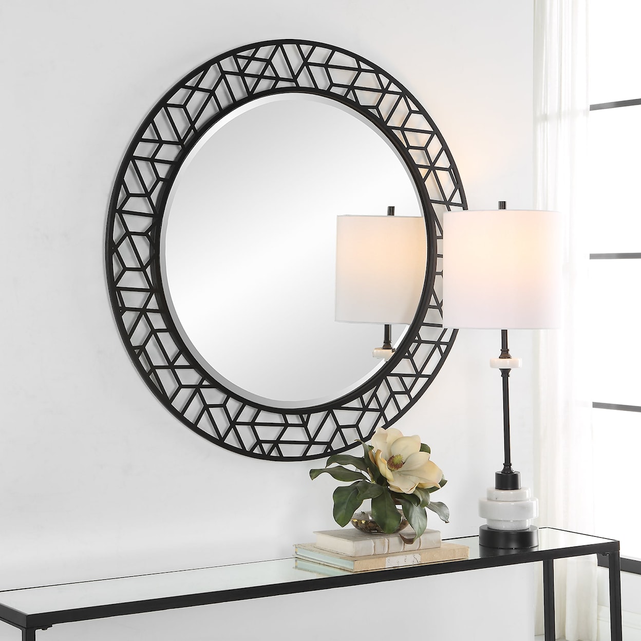 Uttermost Mosaic Mosaic Metal Round Mirror