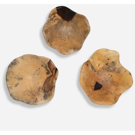 Tamarine Wood Wall Art Set of 3