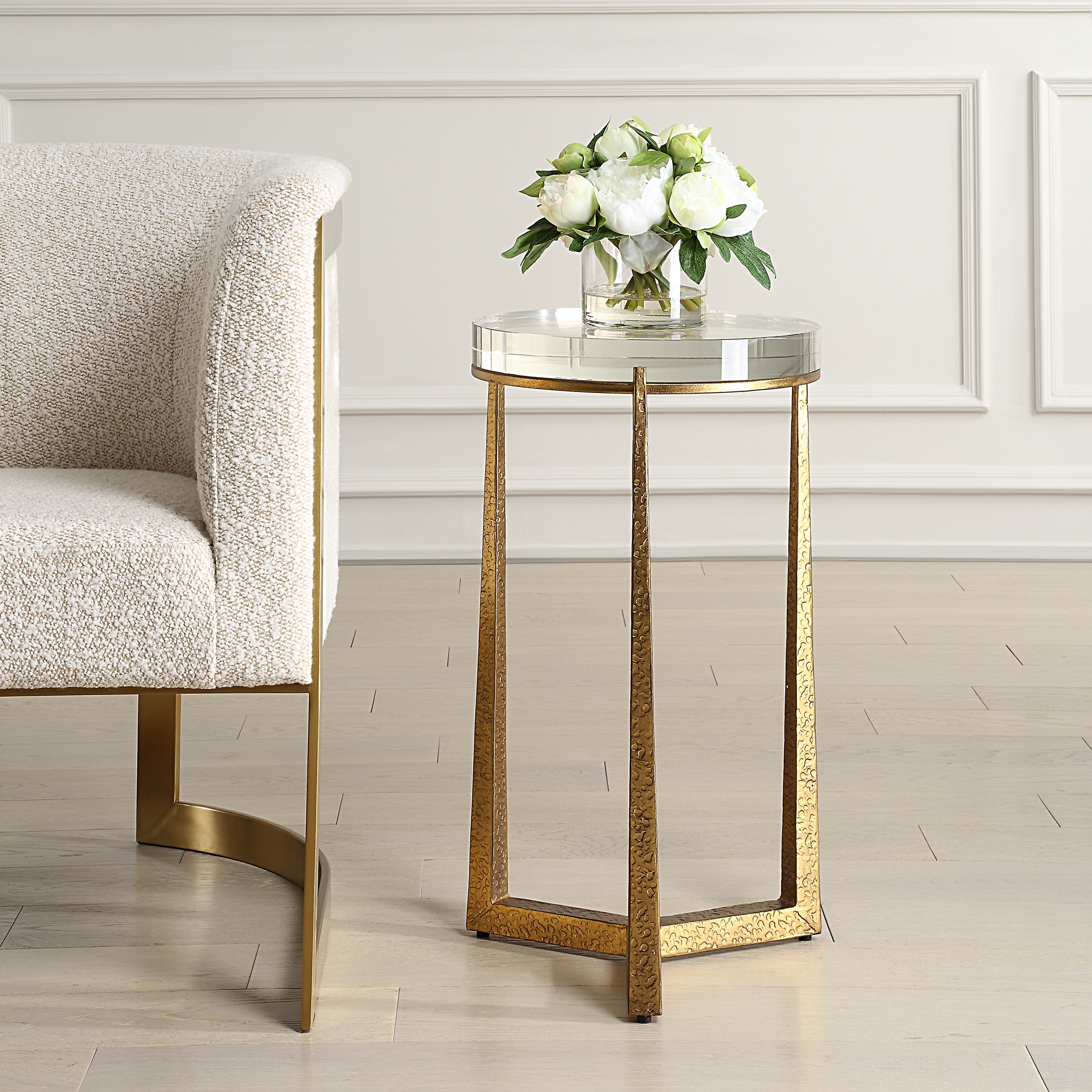 Midas Antique Gold Accent Table
