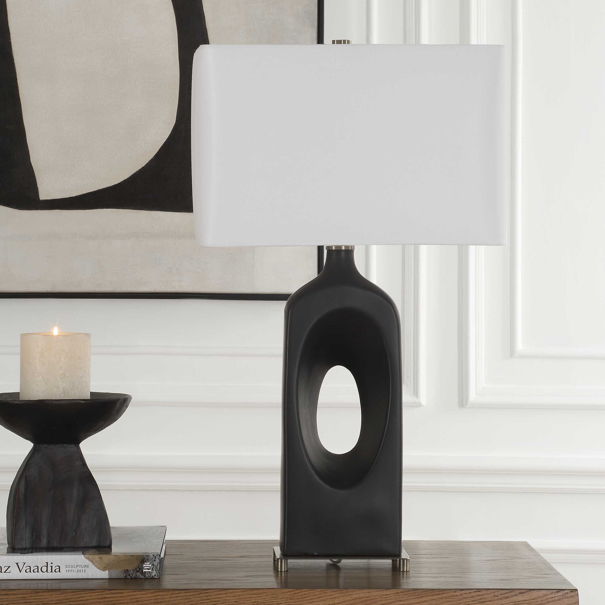 Uttermost Void Void Matte Black Table Lamp
