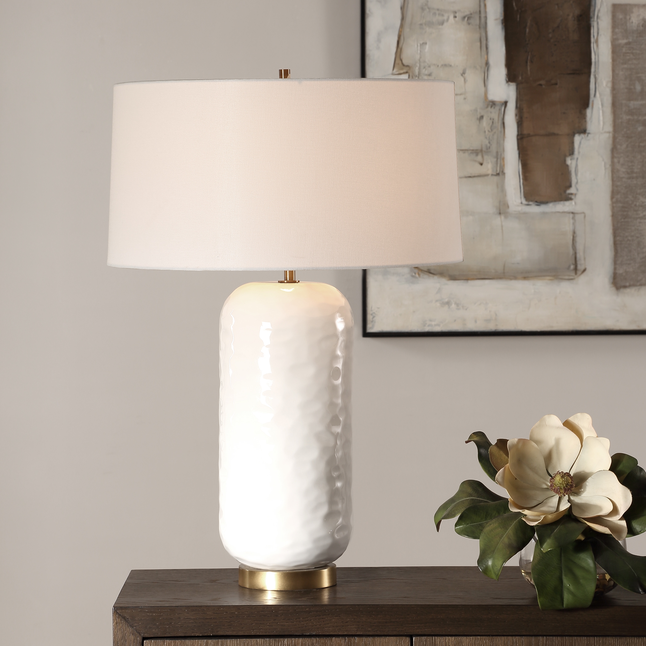 Uttermost Iona Iona White Glaze Table Lamp