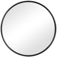 Belham Round Iron Mirror