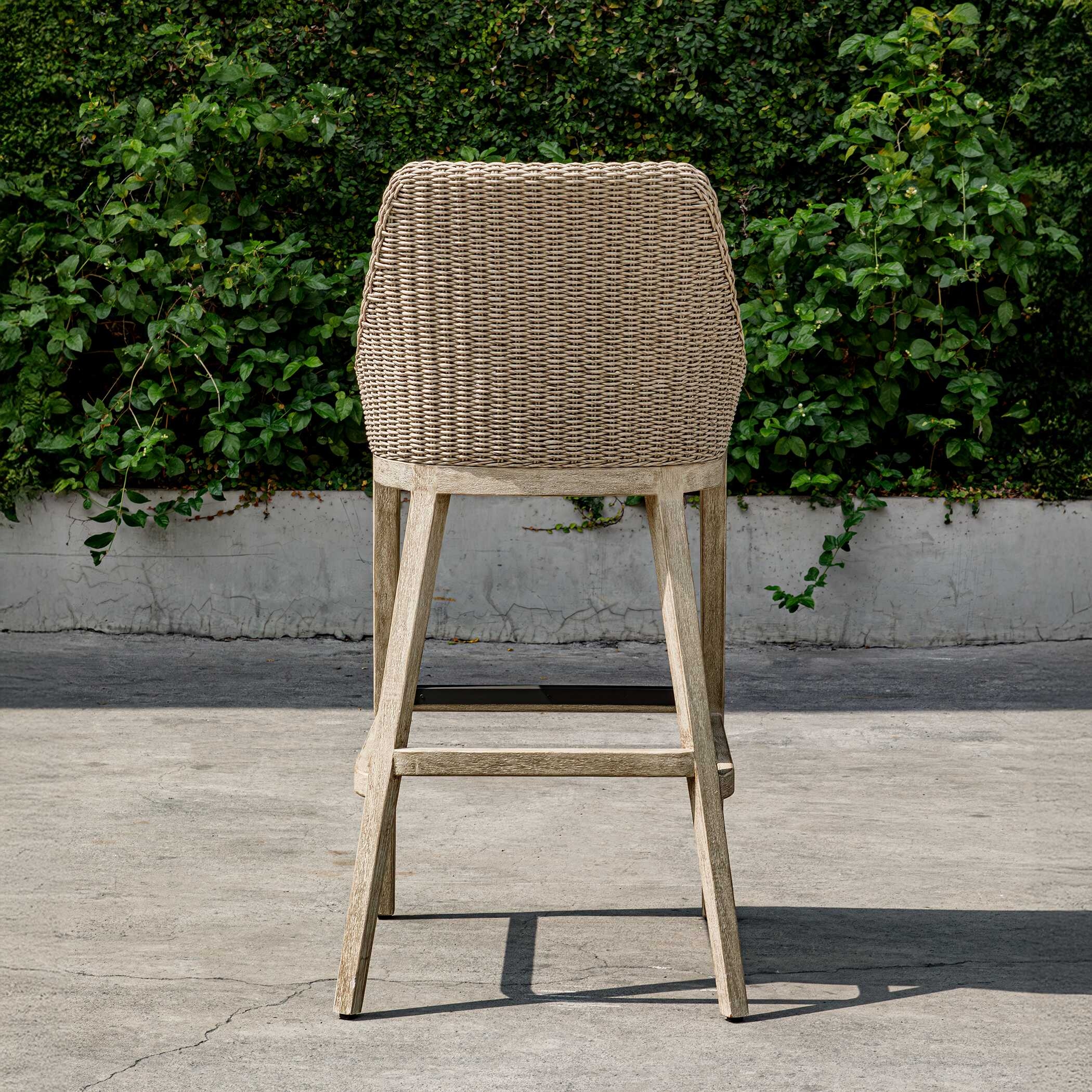 Paloma Outdoor Wicker Bar Stool