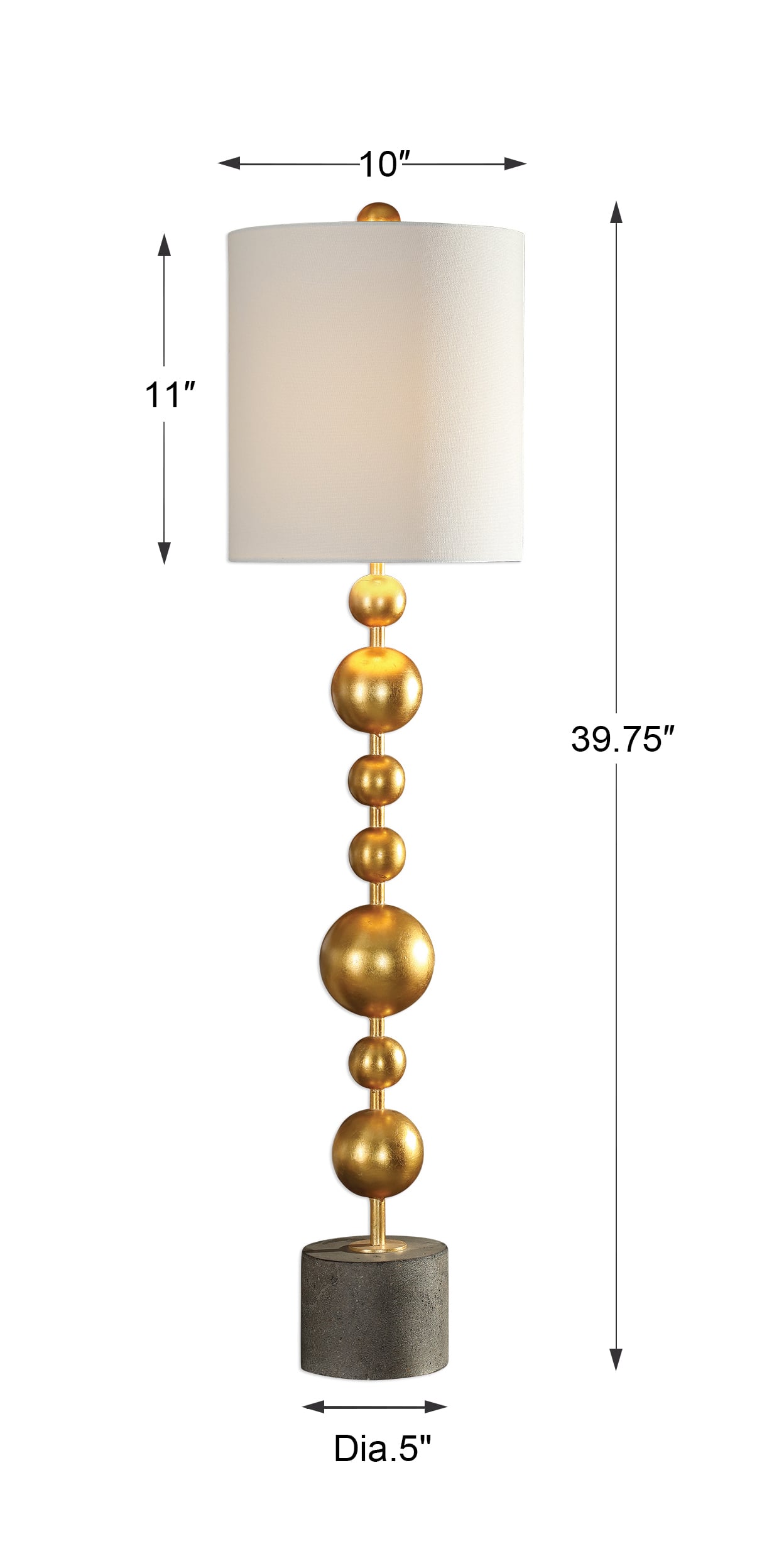 Selim Gold Buffet Lamp