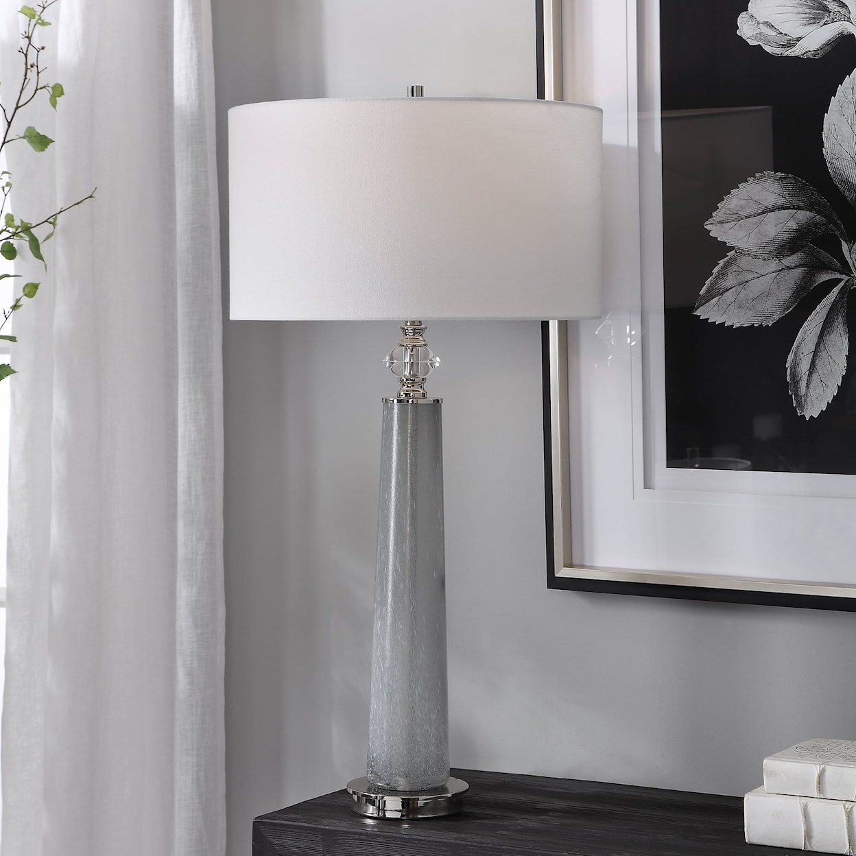 Uttermost Table Lamps Grayton Frosted Art Table Lamp