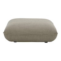 Contemporary Speckled Pumice Ottoman 
