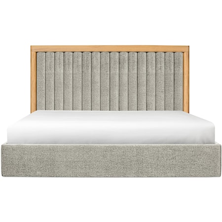 Upholstered King Panel Bed