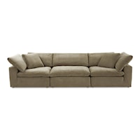 Contemporary 3-pc. Sectional Sofa with Performance Fabric