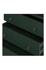 Moe's Home Collection Reagan Contemporary 3-Drawer Nightstand with Knock Style Handles