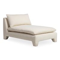 Contemporary Fully Upholstered Armless Chaise