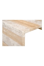 Moe's Home Collection Rosa Contemporary Coffee Table with Natural Marble