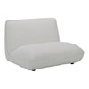 Moe's Home Collection Zeppelin Stone White Slipper Chair