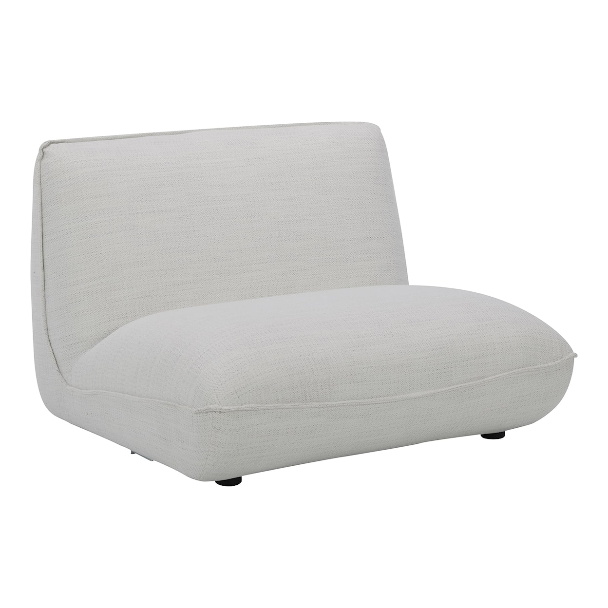 Moe's Home Collection Zeppelin Stone White Slipper Chair