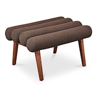 Mid-Century Modern Upholstered Accent Stool