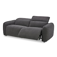 Casual Grey Power Reclining Sofa with USB Port