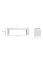 Moe's Home Collection Lazarus Contemporary Concrete Bench