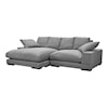 Moe's Home Collection Plunge Grey Sectional with Flip-Style Chaise