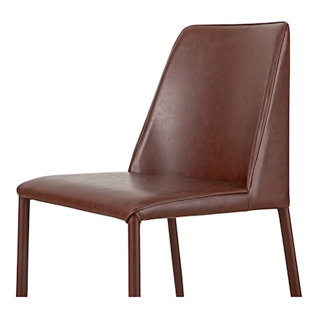 Smoked Cherry Vegan Leather Dining Chair